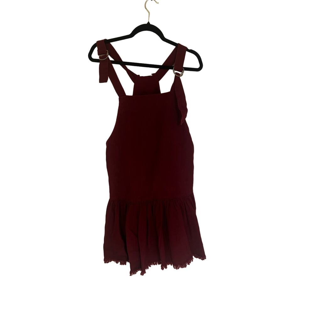 NWT Wine red Overall dress with tags size M
